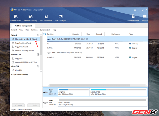 Hướng dẫn chuyển win từ HDD sang SSD không cần cài lại win