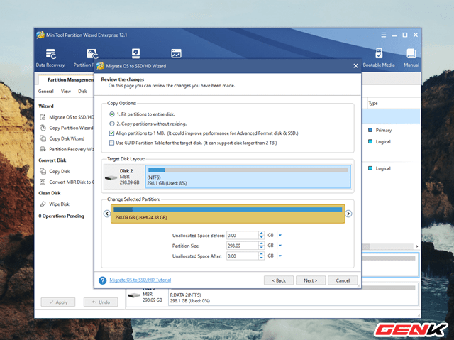 Hướng dẫn chuyển win từ HDD sang SSD không cần cài lại win