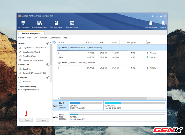 Hướng dẫn chuyển win từ HDD sang SSD không cần cài lại win