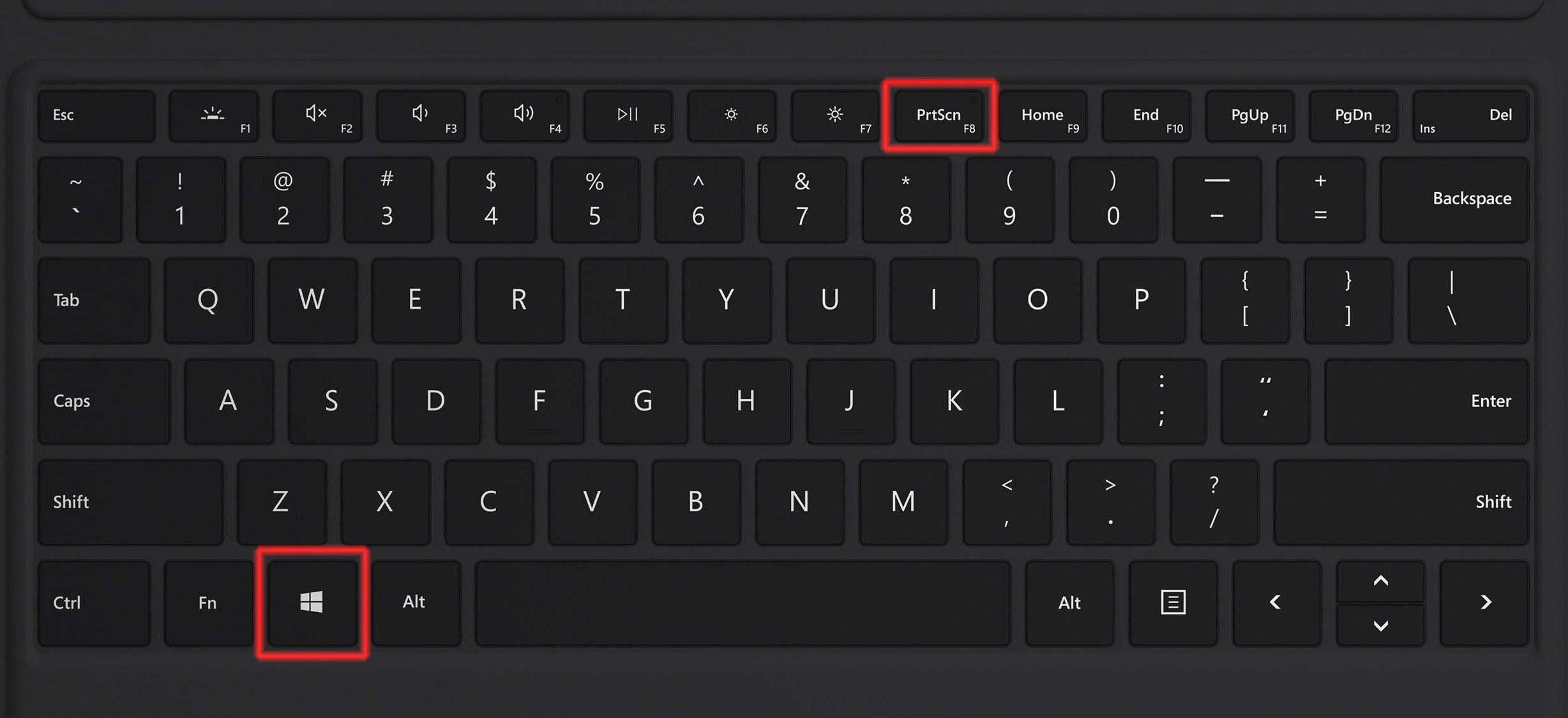 nhấn tổ hợp phím Windows + PrintScreen (PrtScr)